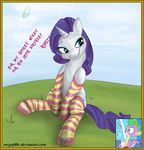  blush dragon equine female feral friendship_is_magic grass green_eyes hair horn horse mammal my_little_pony picture_in_picture pony purple_hair rarity_(mlp) scalie sergep88v spike_(mlp) striped_socks unicorn 