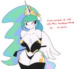  anthrofied big_breasts blush breasts corset crop crown cutie_mark equine female friendship_is_magic hair horn mammal my_little_pony panties princess_celestia_(mlp) solo thick_thighs underwear winged_unicorn wings zev 