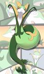  blush collage kajinchu kaze_nin nintendo pok&#233;mon pok&eacute;mon red_eyes reptile scalie serperior snake solo swirly_eyes video_games 