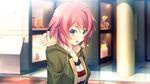  blue_eyes game_cg innocent_bullet kanzaki_sayaka oosaki_shinya red_hair short_hair 