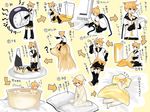  bad_id bad_pixiv_id banana bathing dog eating food fruit holding holding_food holding_fruit juice kagamine_len lyrics male_focus miniboy music pajamas singing sleeping tama_(songe) translated vocaloid 