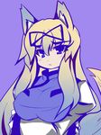  animal_ears blonde_hair breasts fox_ears frown large_breasts oborotsuki_kakeru solo tail touhou yakumo_yukari 