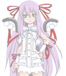  al_azif bad_id bad_pixiv_id demonbane frills green_eyes hair_ribbon kiriyama_machi lavender_hair long_hair purple_hair ribbon solo wrist_cuffs 