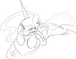  dialog equine female feral friendship_is_magic horn horse mammal my_little_pony nightmare_moon_(mlp) pony smile text winged_unicorn wings zev 