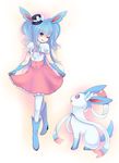  alternate_color blue_hair eeveelution female gijinka hair human joltik_(artist) mammal nintendo one_eye_closed pok&#233;mon pok&eacute;mon purple_eyes sylveon twintails video_games wink 