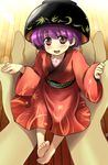  bad_id bad_pixiv_id barefoot blush bowl bowl_hat hands hat in_palm japanese_clothes minigirl nise_nanatsura out_of_frame pov pov_hands purple_eyes purple_hair short_hair smile solo_focus sukuna_shinmyoumaru touhou 