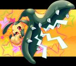  ambiguous_gender butt mawile nintendo one_eye_closed pok&#233;mon pok&eacute;mon red_eyes sharp_teeth solo teeth ukanmuriman unknown_artist video_games 