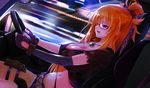  1girl blonde_hair breasts car cleavage driving game_cg glasses hayakawa_harui highres hirohara_honoka jewelry lass long_hair motor_vehicle necklace shoujo_shin'iki_shoujo_tengoku the_garden_of_fifth_zoa vehicle 