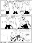  anthro attacked black_and_white bruised canine clothed clothing comic dalmatian dog english_text feline fur greyscale leopard male mammal monochrome nathan school text tongue tongue_out vincent_(character) wagnermutt 