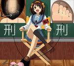  asahina_mikuru barefoot bdsm bondage bra feet foot_smelling foot_sniffing gagged loafers long_toenails school_uniform smell smelly_feet socks soles steam stink stinky_feet suzumiya_haruhi suzumiya_haruhi_no_yuuutsu sweat sweaty_feet toenails 