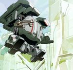  hawken highres jumping mecha no_humans oom science_fiction sky vehicle 