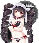  bad_id bad_pixiv_id bikini black_hair blush body_blush bonnet breasts celestia_ludenberck character_name cleavage crossed_arms danganronpa danganronpa_1 drill_hair etou_(cherry7) frilled_bikini frills highres long_hair medium_breasts navel red_eyes shiny shiny_skin solo swimsuit twin_drills twintails 