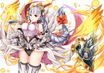  armor braid breasts gauntlets large_breasts light_valkyrie_(p&amp;d) long_hair puzzle_&amp;_dragons red_eyes shield solo sword tri_braids valkyrie_(p&amp;d) weapon yuu_(asaiyuji) 