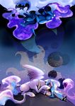  cutie_mark equine female feral flank friendship_is_magic gashiboka hair horn horse long_hair mammal moon my_little_pony pony princess_celestia_(mlp) princess_luna_(mlp) winged_unicorn wings 