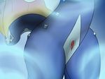  aurorus bald blue_background blue_eyes blue_skin cloaca female feral fishtits happy hi_res looking_at_viewer nintendo nude plain_background pok&#233;mon pok&eacute;mon presenting presenting_cloaca presenting_pussy pussy smile solo video_games white_eyes 