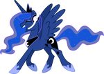  alpha_channel crown cutie_mark equine eyes_closed female feral friendship_is_magic hair headset hi_res horn horse jineb john_joseco long_hair mammal my_little_pony plain_background princess_luna_(mlp) solo transparent_background trotting winged_unicorn wings 