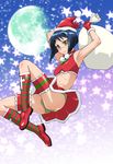  abs armpits blush bob_cut busou_renkin christmas flat_chest gloves hat multicolored multicolored_clothes multicolored_legwear multicolored_panties panties pantyshot red_gloves santa_costume santa_hat scar socks solo striped striped_legwear striped_panties tsumura_tokiko ueyama_michirou underwear 