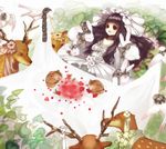  animal bunny deer emi_(emi43) folklore gothic_lolita lolita_fashion ribbon sleeping_beauty solo squirrel 