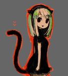  animal_ears bad_id bad_pixiv_id cat_ears dress lowres oekaki original solo tail tomoya_(artist) 