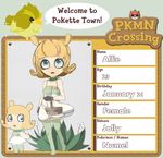  animal_crossing anthro basket blonde_hair blue_eyes english_text female hair iikiwii nintendo numel pok&#233;mon pok&eacute;mon text video_games 