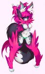  breasts female fur hair panties pink_fur pink_hair slugbox solo underwear 