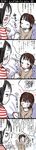  4koma bags_under_eyes black_hair blush brown_hair child comic embarrassed gomennasai iwakura_lain mizuki_alice serial_experiments_lain sigh sweat tears translation_request young younger 