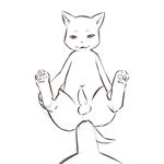  abdominal_bulge anal anal_penetration animated anthro aogami balls cat feline felyne first_person_view gay hindpaw human human_on_anthro interspecies male mammal monster_hunter naval navel paws penetration penis sex video_games 