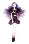 annnie black_hair jojo_no_kimyou_na_bouken long_hair purple_hair school_uniform serafuku solo yamagishi_yukako 