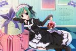  chibi goth-loli green_hair inugami_kira lolita_fashion scan short_hair tagme 