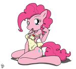  alpha_channel anthro anthrofied apron blue_eyes breasts cleavage clothed clothing cutie_mark equine female friendship_is_magic fur hair horse kneeling mammal my_little_pony naked_apron pink_fur pink_hair pinkie_pie_(mlp) plain_background pony smile solo theoretiical-chaos transparent_background 