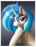  blue_hair equine female friendship_is_magic fur hair hi_res horn looking_at_viewer mammal my_little_pony nude red_eyes skipsy solo unicorn vinyl_scratch_(mlp) white_fur 