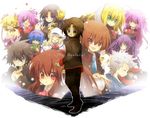  6+girls cat dane2424 everyone futaki_kanata inohara_masato kamikita_komari kurugaya_yuiko lennon little_busters! miyazawa_kengo multiple_boys multiple_girls naoe_riki natsume_kyousuke natsume_rin nishizono_mio noumi_kudryavka saigusa_haruka sasasegawa_sasami school_uniform tokido_saya 