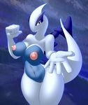  anthro breasts female green_eyes legendary_pokemon lugia nintendo nipples pok&eacute;mon video_games white_skin 