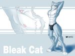  abs anthro arm_behind_head biceps bleak_cat blue_fur blue_theme body_hair bulge cat chest_tuft claws feline flexing fliegen80s front fur green_eyes grey_fur hair happy_trail licking looking_at_viewer male mammal muscles navel nipples pecs pink_nipples pink_nose pose solo speedo standing swimsuit toe_claws tongue tongue_out topless tuft whiskers white_fur zoom_layer 