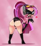  &lt;3 ass eric_lowery female gradient gradient_background heart huge_ass mask pink_hair ponytail solo sssonic2 the_wonderful_101 v wink wonder_pink 