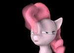  3d animated black_background blue_eyes equine female feral friendship_is_magic fur hair horse mammal my_little_pony nutrafin pink_fur pink_hair pinkamena_(mlp) pinkie_pie_(mlp) plain_background pony solo 