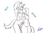  alice alligator anthro areola big breast_grab breasts canine dickgirl dragon drake drake_the_dragon drakez duo erection eyes_closed fox green_eyes hair intersex knot mammal multi_cock nipples nude penis plain_background ponytail pregnant pussy reptile scales scalie sketch smile white_background 