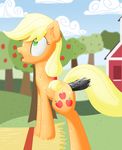  anal anal_penetration apple applejack(mlp) barn blonde_hair clouds cutie_mark drooling equine female feral floating_cock friendship_is_magic fruit green_eyes hair hay horse horsecock my_little_pony my_little_pony:_friendship_is_magic open_mouth orange_fur penetration penis pony saliva sex sweat tail_penis tongue tree 