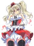  alternate_hairstyle blonde_hair bow c.c. c.c._(cosplay) code_geass code_geass:_boukoku_no_akito cosplay creayus dress hat leila_(code_geass) lolita_fashion mini_hat mini_top_hat solo thighhighs top_hat twintails 