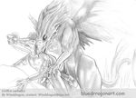  avian balls beak biting_neck blood gay gryphon lizard male reptile scalie sketch winddragon 