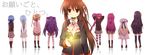  bow brown_hair futaki_kanata highres jiang-ge kamikita_komari kurugaya_yuiko little_busters! long_hair multiple_girls natsume_rin nishizono_midori nishizono_mio noumi_kudryavka pink_bow ponytail red_eyes saigusa_haruka sasasegawa_sasami school_uniform translated 