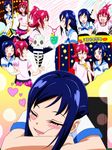  :d :t agetake aida_mana arm_hug bad_id bad_pixiv_id blue_hair blush closed_eyes couple dating dokidoki!_precure dreaming drinking eating food heart highres hishikawa_rikka ice_cream multiple_girls open_mouth pink_eyes pink_hair precure roller_coaster shared_drink short_hair skeleton sleeping smile yuri 