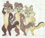  blonde_fur brittany_miller brown_fur chest_tuft chipettes chipmunk eleanor_miller female fluffy_tail fur jeanette_miller mammal marioalarconsolis_(artist) nude pigtails plain_background ponytail rodent teeth tongue tooth tuft 