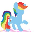  backsash blue_hair cutie_mark equine female feral friendship_is_magic hair horse long_hair mammal multi-colored_hair my_little_pony pegasus plain_background pony rainbow_dash_(mlp) rainbow_hair solo two_tone_hair wings 