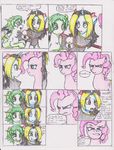  bag blue_eye blue_eyes chaostone clothing comic cutie_mark dialog english_text equine female feral friendship_is_magic frown fur hair horn horse long_hair looking_at_viewer mammal my_little_pony open_mouth pink_fur pink_hair pinkie_pie_(mlp) plain_background pony smile standing sword teeth text unicorn weapon wings 
