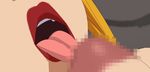  animated animated_gif blonde_hair censored diva_mizuki gravion handjob holding jyubei lick licking lips lipstick makeup mouth open_mouth oral penis tachibana_mizuki tongue tongue_out 