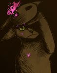  ambiguous_gender feline feral green_eyes looking_at_viewer magic mammal mask octobertiger sarah solo 