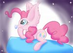  blue_eyes cannon cutie_mark equine female feral friendship_is_magic fur hair heir-of-rick horse long_hair mammal moon my_little_pony outside pink_hair pinkie_pie_(mlp) pony ranged_weapon sky solo stars weapon 