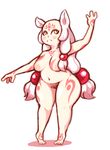 animal_ears anthro blush breasts canine chubby female fox fox_ears hair inkerton-kun inverted_nipples mammal nipples pink_nipples pubes solo tattoo white_hair wide_hips yellow_eyes 