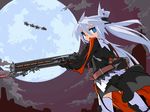  full_moon mof mof's_silver_haired_twintailed_girl moon oekaki original solo thighhighs 